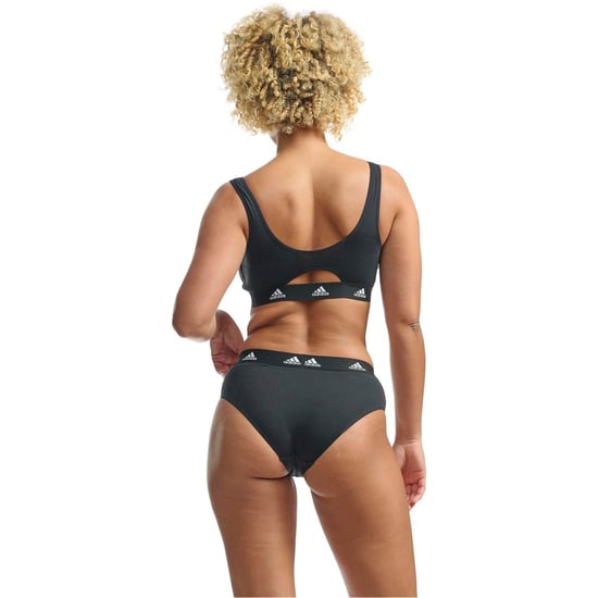Women's adidas 3 Pack Active Comfort Cotton Brief in Black - Image 2