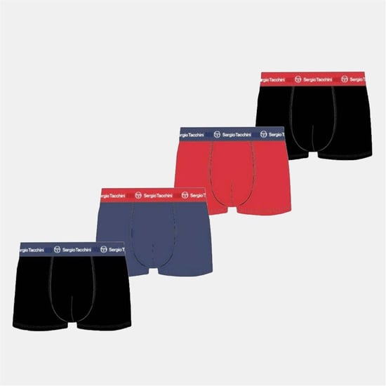 Men's Sergio Tacchini 4 Pack Plain Design Boxer Brief in Multi - Image 1