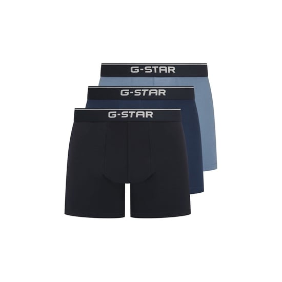Men's G Star Lupin 3 Pack Plain Design Boxer Brief in Dnm/Dk Dnm/Nvy - Image 1