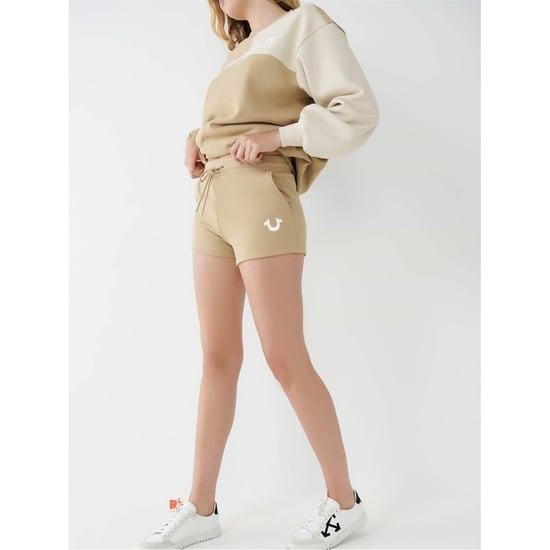 Women's True Religion HS Lounge Sweat Shorts in Travertine - Image 3