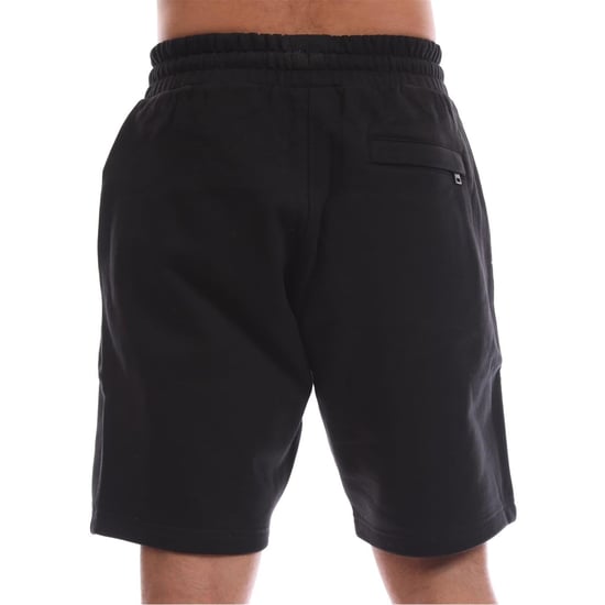 Men's Avirex Juniper Fleece Sweat Shorts with Elasticated Waistband in Black - Image 3