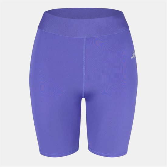 Women's adidas Solid Patterned Compression Shapewear Shorts in Purple - Image 1
