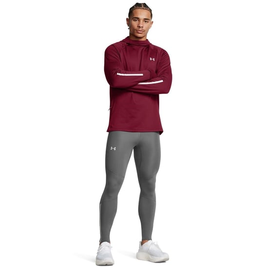 Men's Under Armour Launch Solid Patterned Leggings in Grey - Image 6