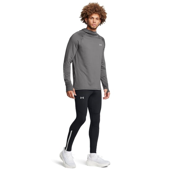 Men's Under Armour Launch Solid Patterned Leggings in Black - Image 4