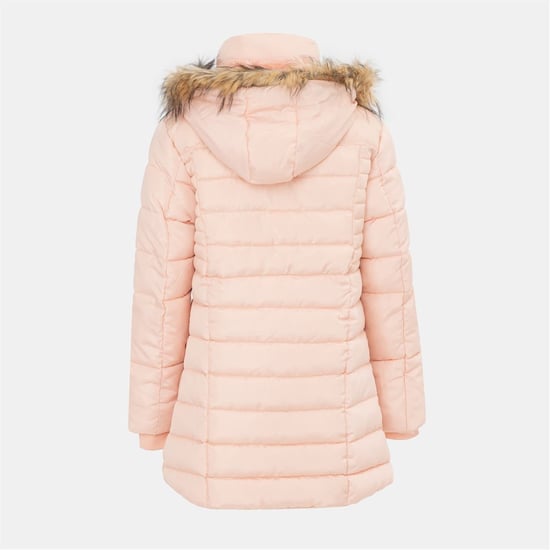 Women's I Saw It First Solid Patterned Hooded Snap Button Ribbed Cuff Parka Jacket in Pink - Image 2
