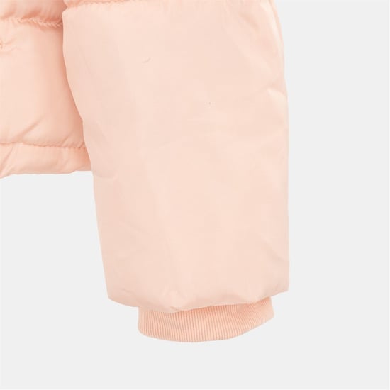 Women's I Saw It First Solid Patterned Hooded Snap Button Ribbed Cuff Parka Jacket in Pink - Image 5