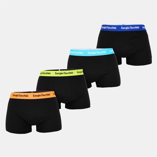 Men's Sergio Tacchini 4 Pack Plain Design Boxer Brief in Multi - Image 1