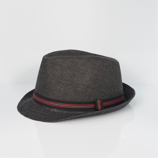 Accessories Brave Soul Trilby Hat With Contrast Tape Detail in Black - Image 1