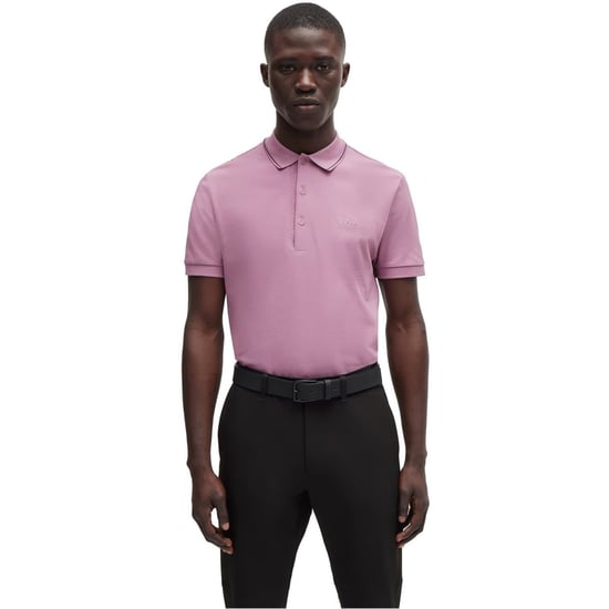 Men's Boss Hbg Paule 4 Polo Shirt, Premium Craftsmanship in Light Purple - Image 1