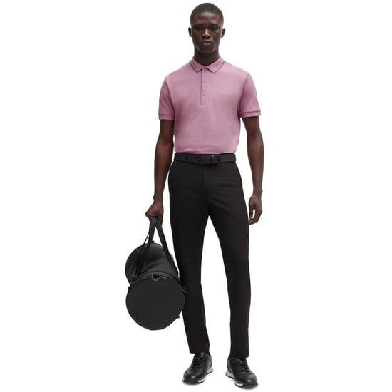 Men's Boss Hbg Paule 4 Polo Shirt, Premium Craftsmanship in Light Purple - Image 3