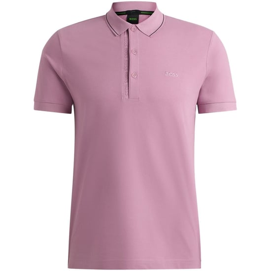Men's Boss Hbg Paule 4 Polo Shirt, Premium Craftsmanship in Light Purple - Image 5