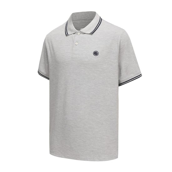 Men's Pretty Green Barton Polo in Grey Marl - Image 3