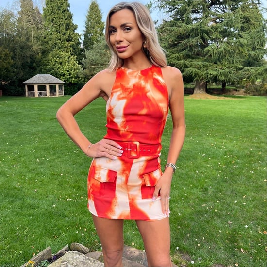 Women's AX Paris Tie Dye Round Neck Belted Skort Cargo Playsuit in Orange - Image 3