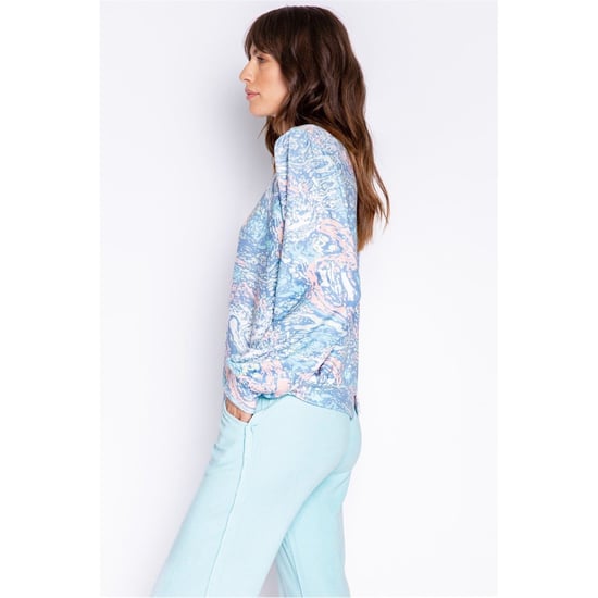 Women's PJ Salvage Salv Tie Die Watercolour Shirt in Multicolour - Image 4