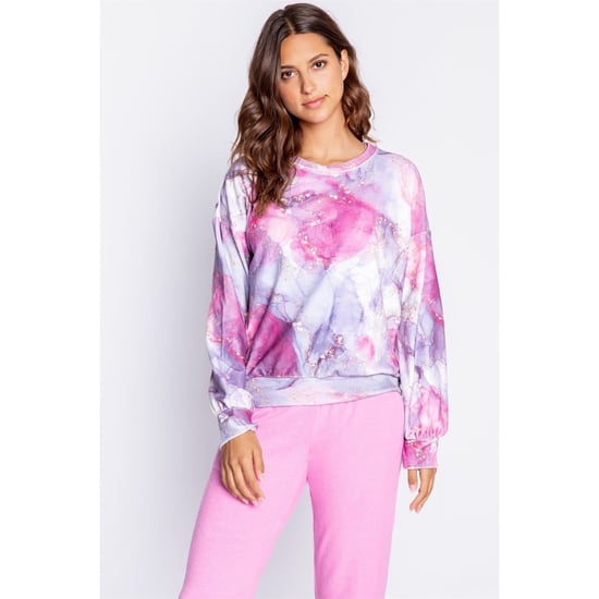 Women's PJ Salvage Salvage Marble Shirt in Powderpink - Image 1