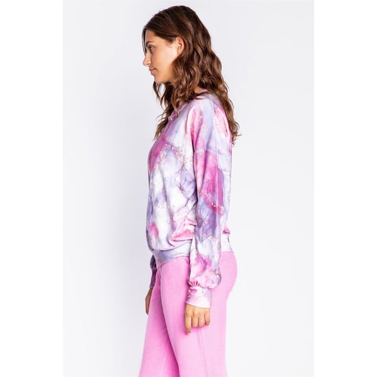 Women's PJ Salvage Salvage Marble Shirt in Powderpink - Image 3
