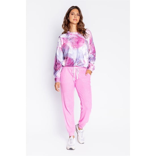 Women's PJ Salvage Salvage Marble Shirt in Powderpink - Image 4