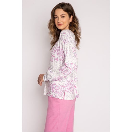 Women's PJ Salvage Salvage Wild Lavender Top. in Off-White - Image 4