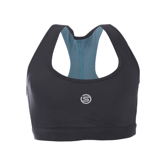 Women's Skins Scoop Neck Active Bra in Black - Image 1