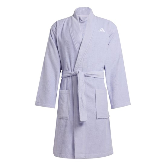Women's adidas Long Sleeve Shawl Neck Robe in Vioton - Image 1