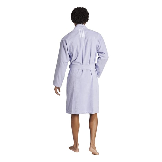 Women's adidas Long Sleeve Shawl Neck Robe in Vioton - Image 3