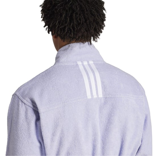 Women's adidas Long Sleeve Shawl Neck Robe in Vioton - Image 5