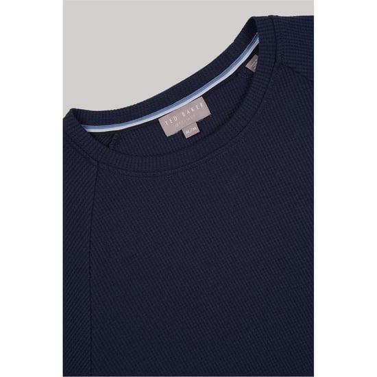 Men's Ted Baker Lettering Crew Neck Long Sleeve Pyjama Set in Navy - Image 4