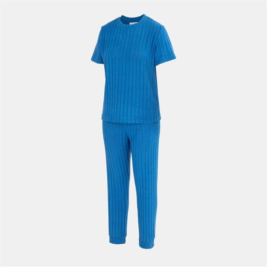 Women's Miso Short Sleeve Pajamas Set Ladies in Blue - Image 2