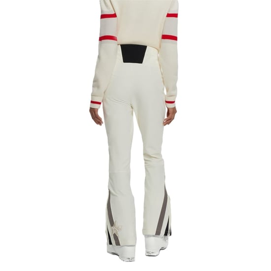 Women's Boss Color Block Flared Salopette with Zipped Pockets in White - Image 2