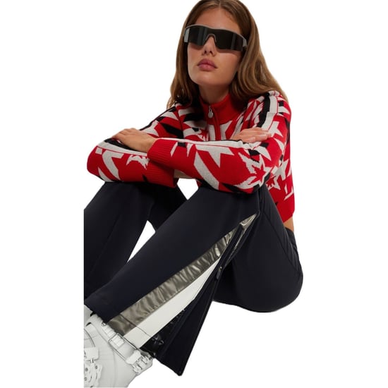 Women's Boss Color Block Flared Salopette with Zipped Pockets in Black - Image 3