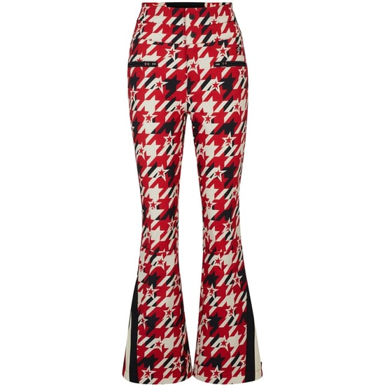 Women's Boss Houndstooth Flared Ski Salopette in Red - Image 3