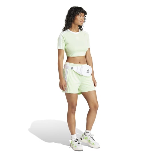 Women's adidas Originals Adibreak Bermuda Shorts with Snap Button in Green - Image 4