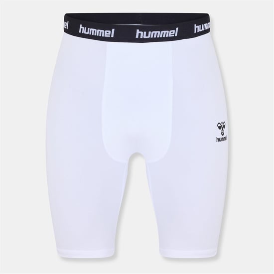 Men's Hummel Elite Compression Fit Running Shorts in White - Image 1