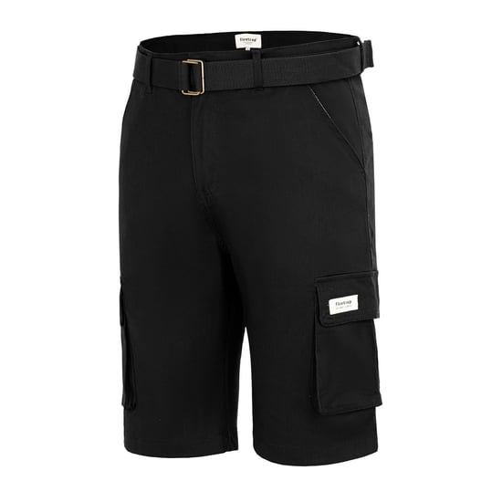 Men's Firetrap Cargo Shorts in Black - Image 3