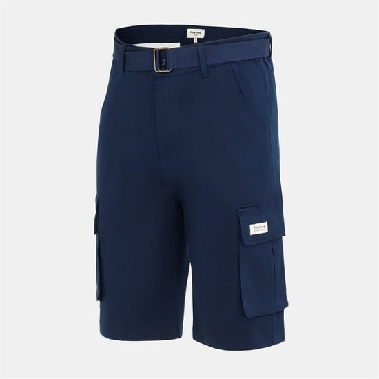 Men's Firetrap Cargo Shorts in Navy - Image 3
