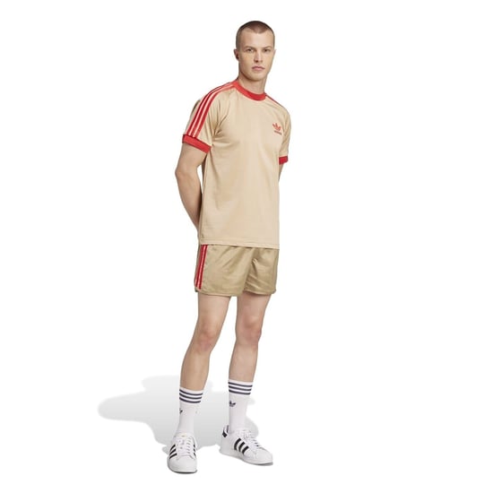 Men's adidas David Beckham Originals 3 Stripes Shorts in Hemp - Image 4
