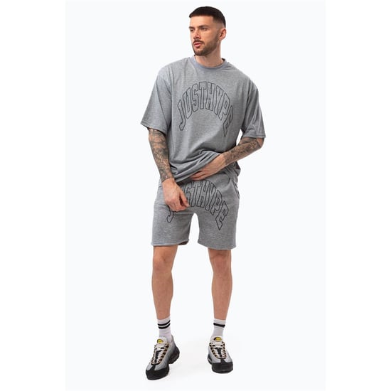 Men's Hype College Lettering Bermuda Shorts in Grey - Image 2