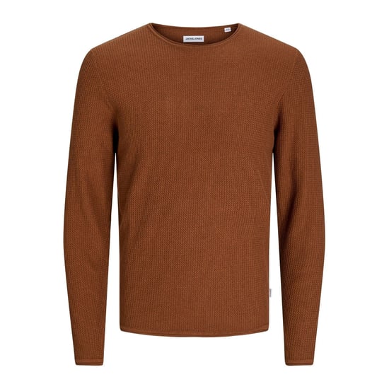 Men's Jack and Jones Knit Crew Neck Regular Fit Sweater in Mocha Bisque - Image 1
