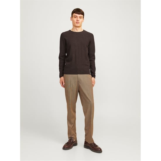 Men's Jack and Jones Knit Crew Neck Regular Fit Sweater in Mulch - Image 3