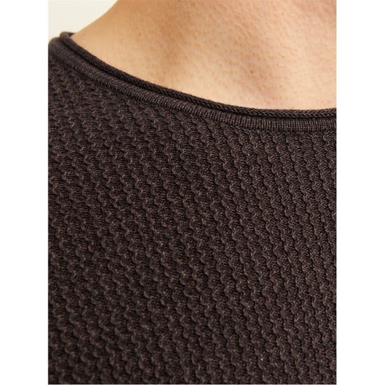 Men's Jack and Jones Knit Crew Neck Regular Fit Sweater in Mulch - Image 5