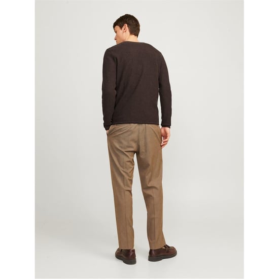 Men's Jack and Jones Knit Crew Neck Regular Fit Sweater in Mulch - Image 6