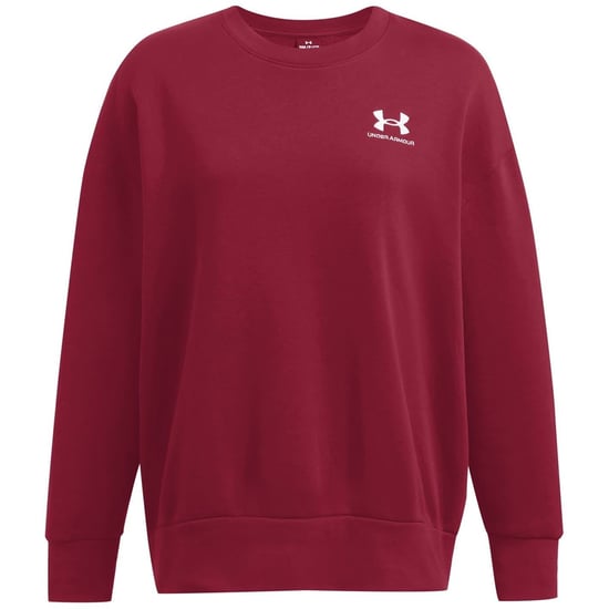 Women's Under Armour Oversize Fit Crew Neck Long Sleeve Sweatshirt in Red - Image 1