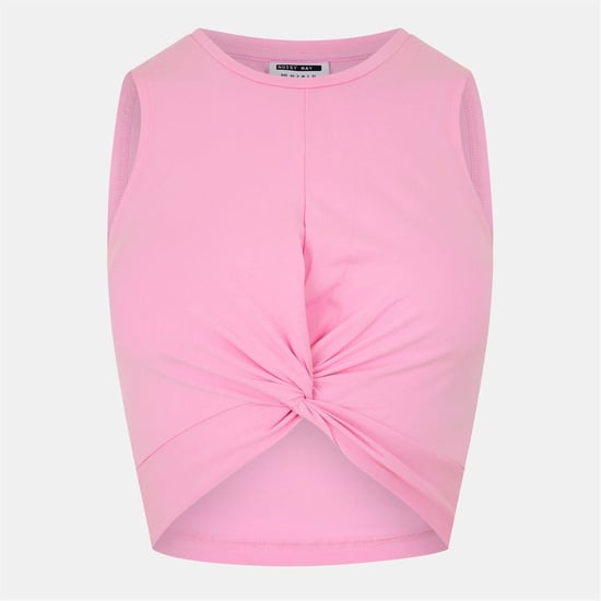 Women's Noisy May Crew Neck Sleeveless Vest Tank in Bonbon - Image 1
