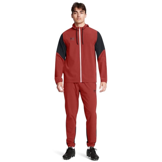 Men's Under Armour Hoodie Long Sleeve Tracksuit Set in Orange - Image 2