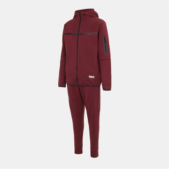 Men's Lonsdale Track Suit in Burgundy - Image 3