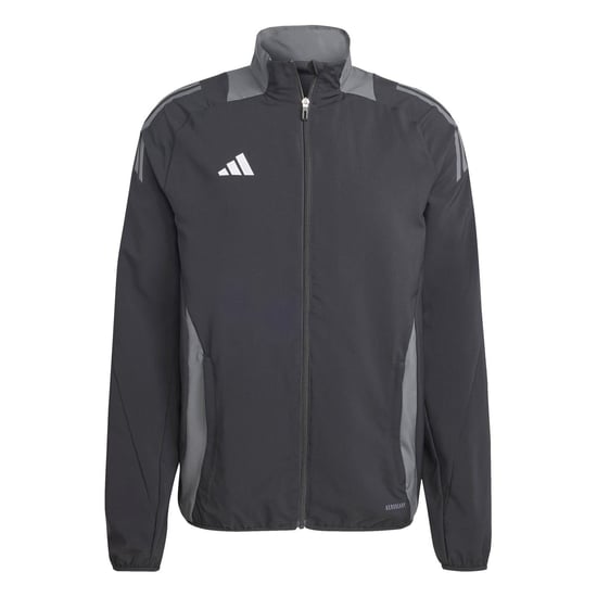 Men's adidas Tiro 19 Funnel Neck Raglan Sleeve Athletic Top in Black/Dark Grey - Image 1