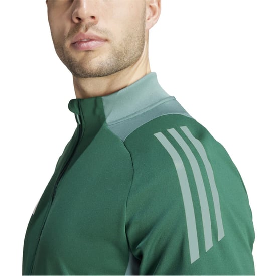 Men's adidas Tiro24 Funnel Neck High Collar Athletic Jacket in Dark Green - Image 5