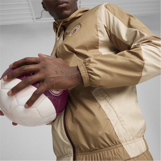 Men's Puma Manchester City Pre Match Woven Jacket Adults in Granola - Image 3