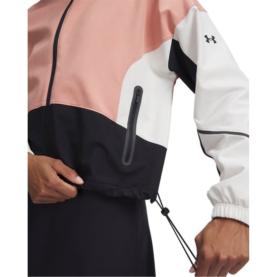 Women's Under Armour Color Block Training Jacket in Pink - Image 2