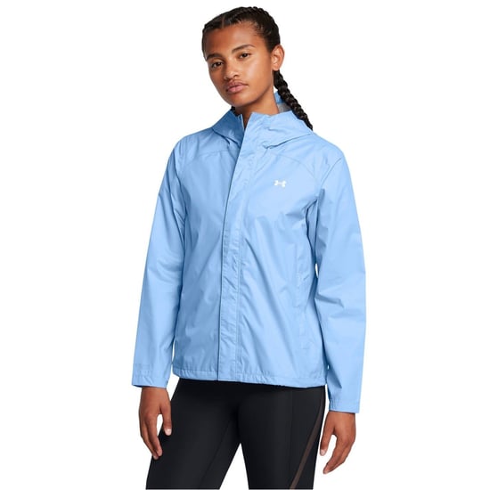 Women's Under Armour Cloudstrike Hooded Rain Jacket in Blue - Image 3